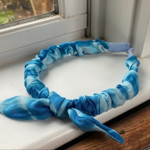 Anthropologie Blue Tie Dyed Headband - Picture 1 of 4